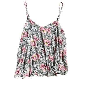 Rachel Zoe Floral Animal Print Sleep Cami Size Small Flowy